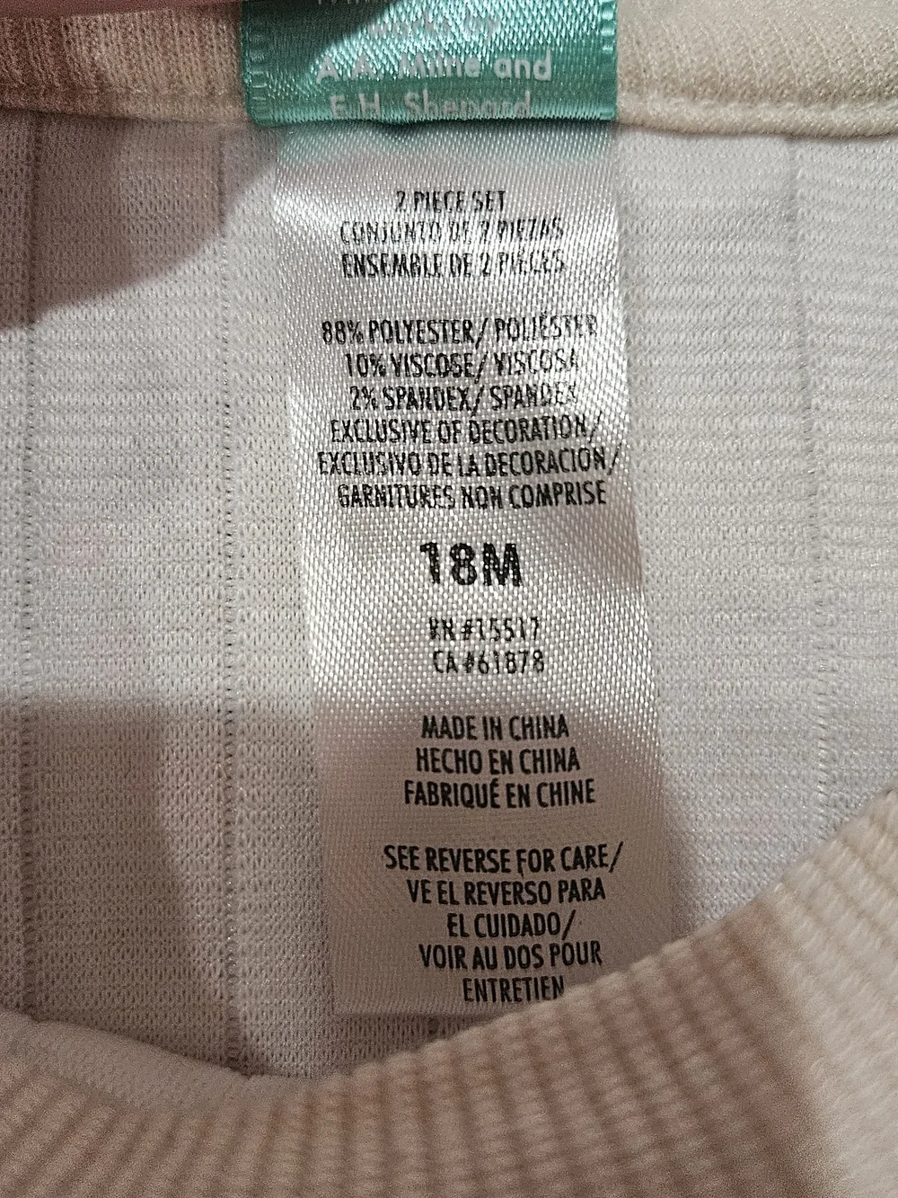 Disney Winnie the Pooh Pajama Set - 18 Months